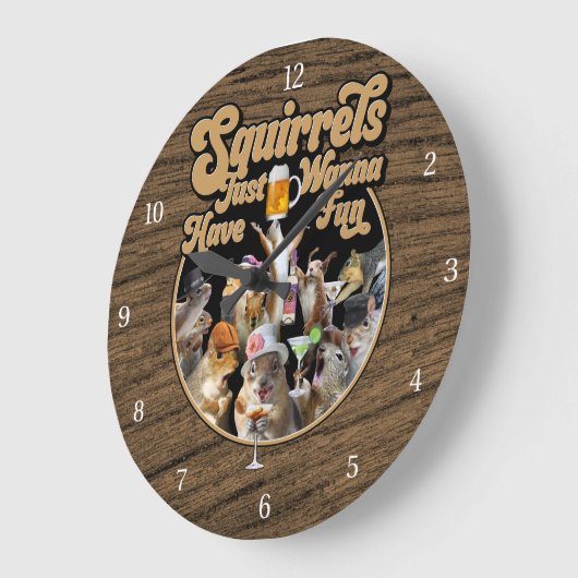 Eichhörnchen haben nur Spaß, große Uhr (Winkel)