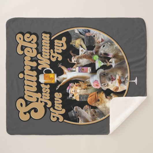 Eichhörnchen haben nur Spaß Sherpadecke (Vorderseite (Horizontal))