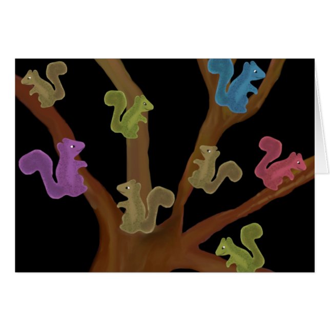 Eichhörnchen-Hafen-Karten (Vorderseite (Horizontal))