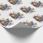 Eichhörnchen Halloween Geschenkpapier (Ecke)