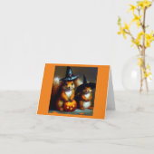 Eichhörnchen Halloween Karte (Gelbe Blume)