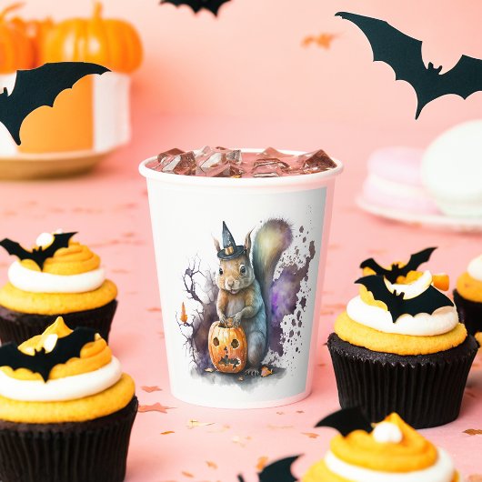 Eichhörnchen Halloween Pappbecher