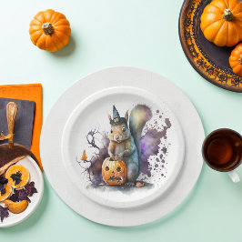 Eichhörnchen Halloween Pappteller