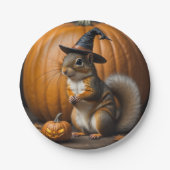 Eichhörnchen-Halloween-Party-Teller Pappteller (Vorderseite)