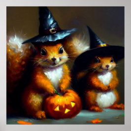Eichhörnchen Halloween Poster
