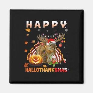 Eichhörnchen Halloween und frohe Weihnachten Frohe Magnet