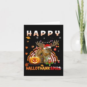 Eichhörnchen Halloween und frohe Weihnachten Happy Karte