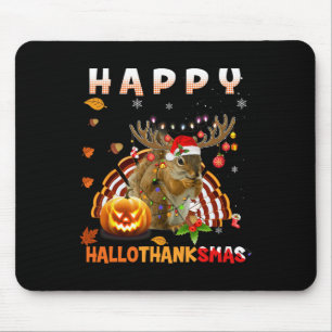 Eichhörnchen Halloween und frohe Weihnachten Happy Mousepad