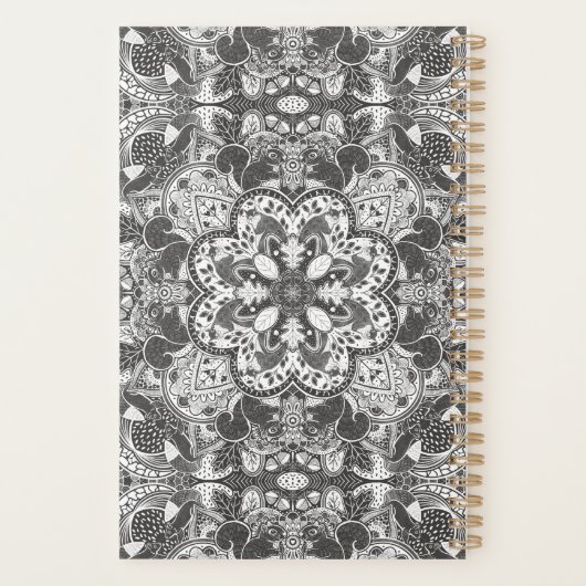 Eichhörnchen Hand Drawn Mandala Planer (Rückseite)