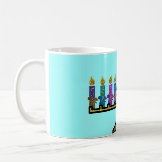 Eichhörnchen Hannukah Menorah Tassen (Links)