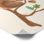 Eichhörnchen ・ Happy Illustration von Waldtieren Poster (Ecke)