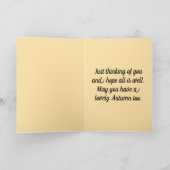 Eichhörnchen-Herbstgrusskarte Karte (Innenseite)