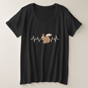 Eichhörnchen Herzschlag Eichhörnchenliebhaber Große Größe T-Shirt