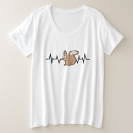 Eichhörnchen-Herzschlag Eichhörnchenliebhaber Große Größe T-Shirt