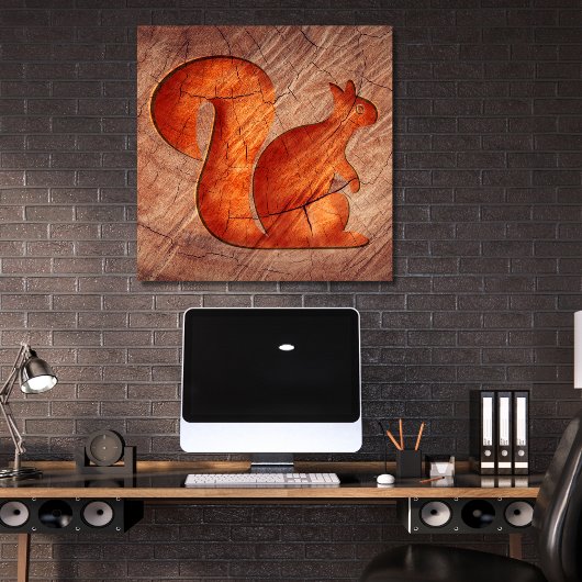 Eichhörnchen — Holz Poster