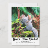 Eichhörnchen Hugs Flat Save the Date Card (Vorderseite)