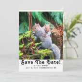 Eichhörnchen Hugs Flat Save the Date Card (Stehend Vorderseite)
