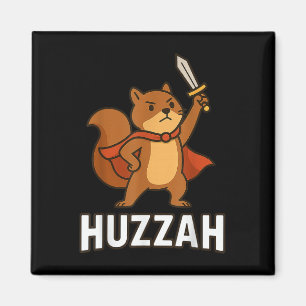 Eichhörnchen Huzzah Knight Funny Sword für Männer Magnet