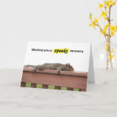 Eichhörnchen - Ihnen eine schnelle Erholung wünsch Karte (Gelbe Blume)