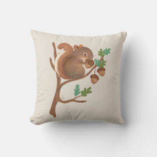 Eichhörnchen ・ Illustration des Waldes Kissen
