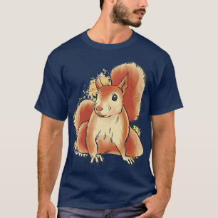 Eichhörnchen-Illustration Niedliches kleines Tier  T-Shirt
