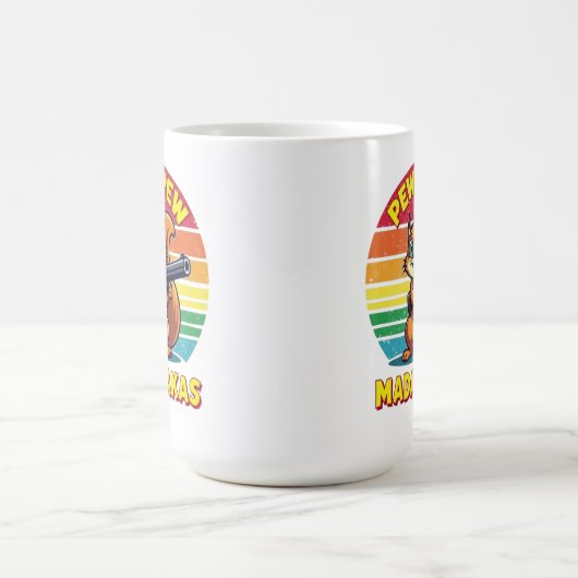 Eichhörnchen im Action-Modus: PEW PEW! Kaffeetasse (Mittel)