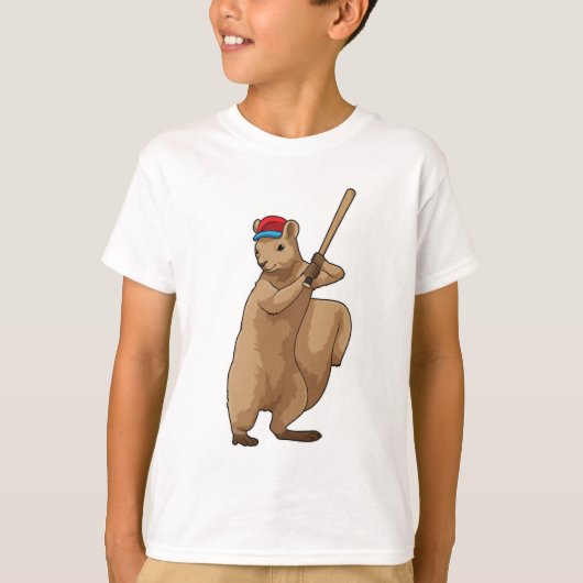 Eichhörnchen im Baseball mit Baseballschläger T-Shirt (Vorderseite)