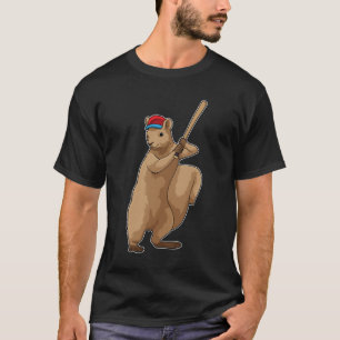 Eichhörnchen im Baseball mit Baseballschläger T-Shirt