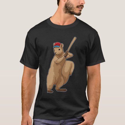 Eichhörnchen im Baseball mit Baseballschläger T-Shirt (Vorderseite)