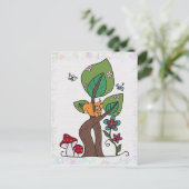 Eichhörnchen im Baum Postkarte (Stehend Vorderseite)