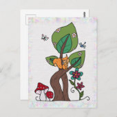 Eichhörnchen im Baum Postkarte (Vorne/Hinten)