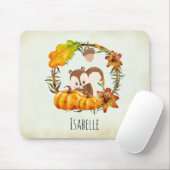 Eichhörnchen im blumigen Kreidefall Rustikal Mousepad (Mit Mouse)
