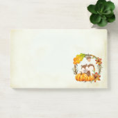 Eichhörnchen im blumigen Kreidefall Rustikal Post-it Klebezettel (Büro)