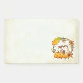 Eichhörnchen im blumigen Kreidefall Rustikal Post-it Klebezettel (Vorderseite)