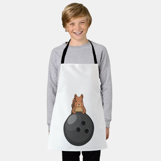 Eichhörnchen im Bowling mit Bowlingball Schürze (Getragen)