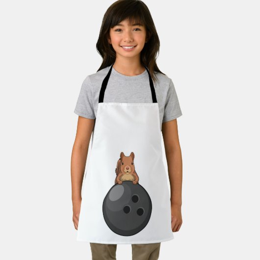 Eichhörnchen im Bowling mit Bowlingball Schürze (Insitu)