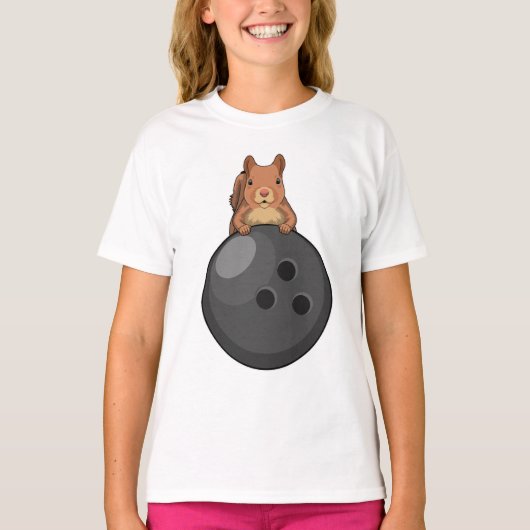 Eichhörnchen im Bowling mit Bowlingball T-Shirt (Vorderseite)