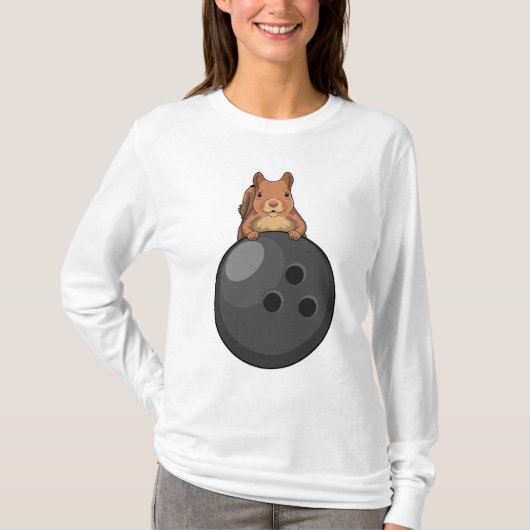 Eichhörnchen im Bowling mit Bowlingball T-Shirt (Vorderseite)