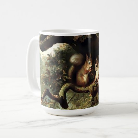 Eichhörnchen im Eichenbaum Kaffeetasse (Vorderseite Links)