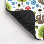 Eichhörnchen im Eichenwaldmuster Mousepad (Ecke)