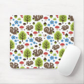 Eichhörnchen im Eichenwaldmuster Mousepad (Mit Mouse)