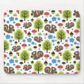 Eichhörnchen im Eichenwaldmuster Mousepad (Vorne)