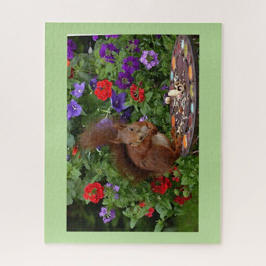 Eichhörnchen im Garten Puzzle (Vertikal)