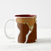 Eichhörnchen im Gewebe Zweifarbige Tasse (Links)