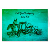 Eichhörnchen im Herbst, Glückliches Erntedankfest! (Vorderseite (Horizontal))