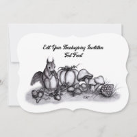 Eichhörnchen im Herbst, Glückliches Erntedankfest!