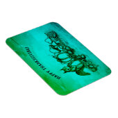 Eichhörnchen im Herbst, Glückliches Erntedankfest! Magnet (Rechte Seite)