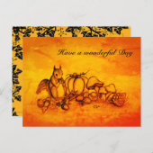 Eichhörnchen im Herbst , haben einen wunderbaren T Postkarte (Vorne/Hinten)