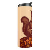 🐿️ Eichhörnchen im Herbst Isolierflasche  Thermosbecher (Nach links gedreht)