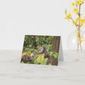 Eichhörnchen im Herbst Notecard Karte (Gelbe Blume)